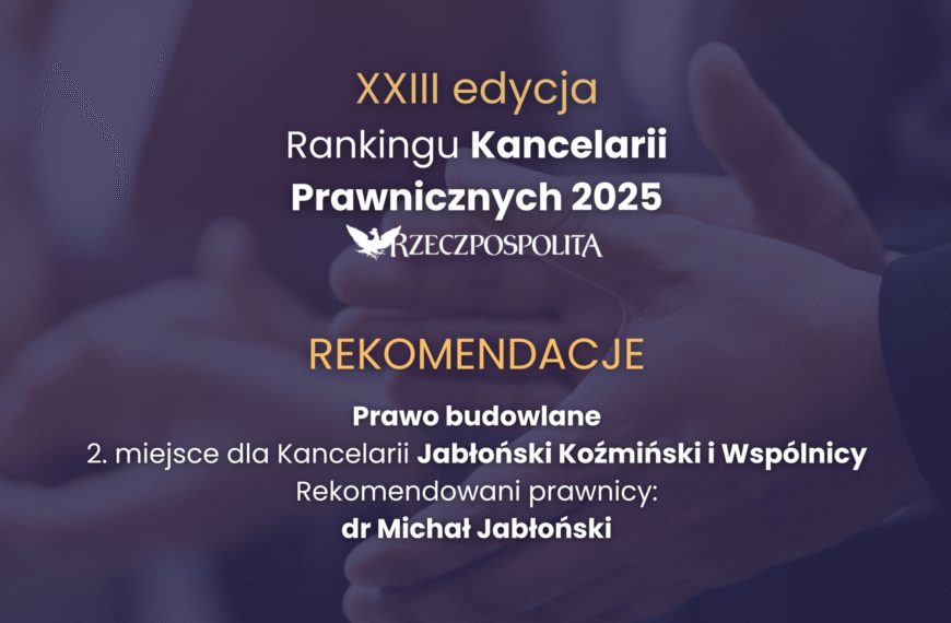 XXIII edycja Rankingu Kancelarii Prawniczych Rzeczpospolita 2025 – mamy powody do dumy!